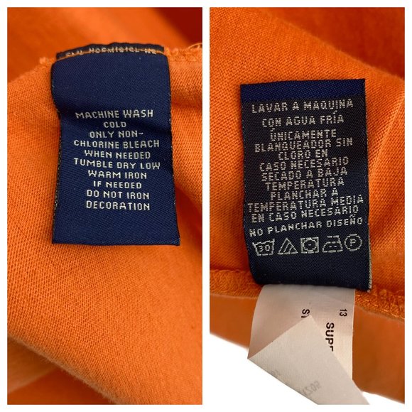 RALPH LAUREN Polo Jeans Co. 1967 Winged Foot Short Sleeve Orange T-Shirt Size XL - Picture 14 of 16